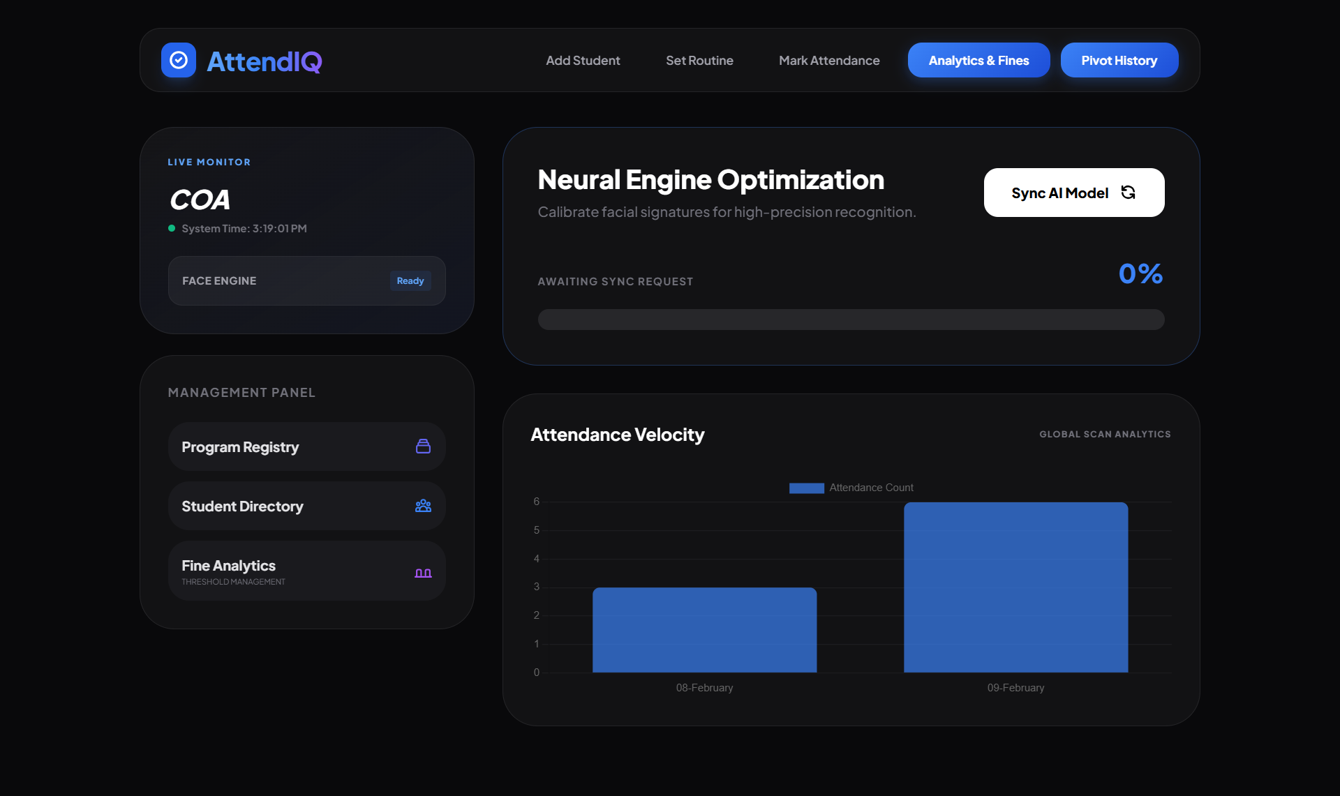 AttendIQ application preview